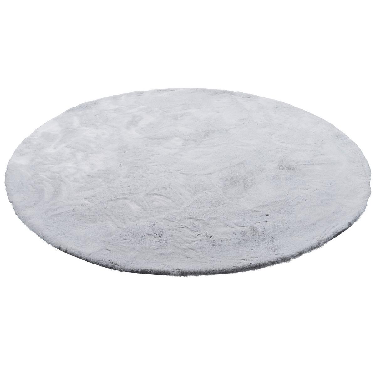 FELLTEPPICH LUXUS SUPER SOFT PLUSH RUND - Hellgrau, Textil (160/160cm) - Pergamon