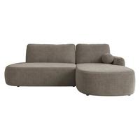 ECKSOFA Loridu O Premium, Seite: Rechts - Schwarz/Braun, Holz/Kunststoff (174/274cm) - MIRJAN24