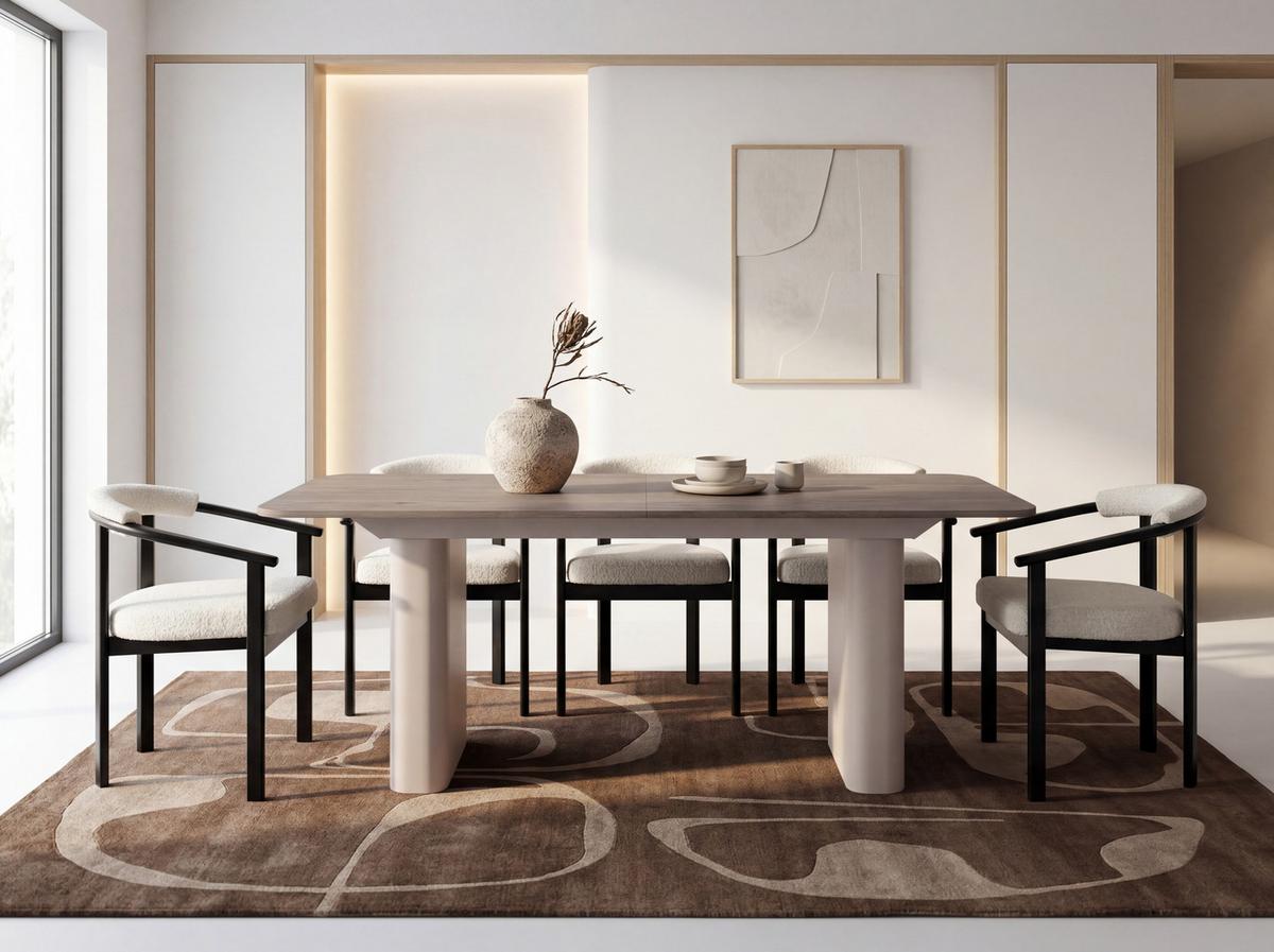ESSTISCH Riven rechteckig ausziehbar verlängerbar mit Butterfly-Auszug, Eiche Braun 180-276/90/76 cm - Kaschmir/Eichefarben, Holzwerkstoff/Metall (90/276/76cm) - WFL GROUP