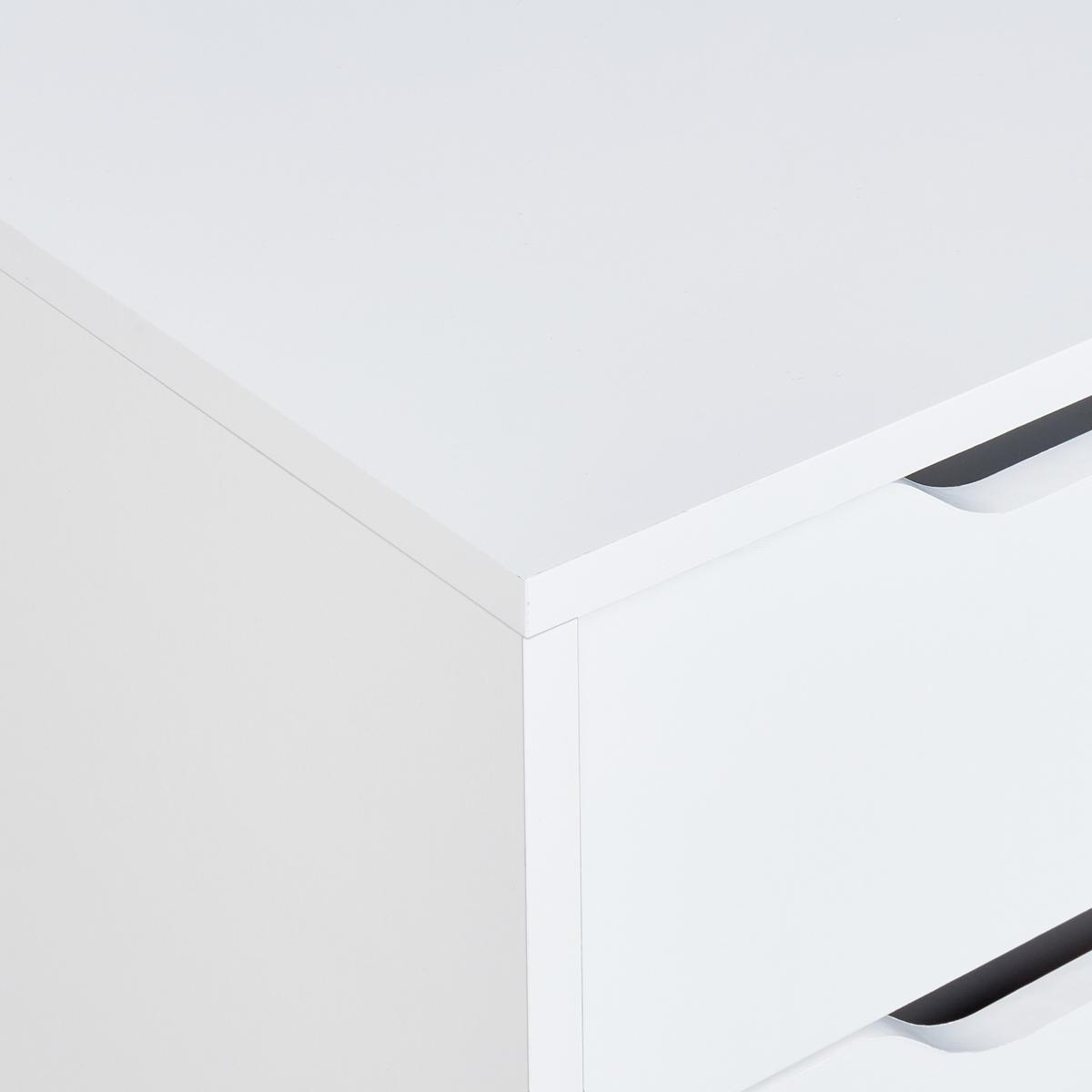 BADEZIMMERSCHRANK 80 cm Weiß Osasco - Weiß, Holzwerkstoff (80/39/39cm) - Beliani