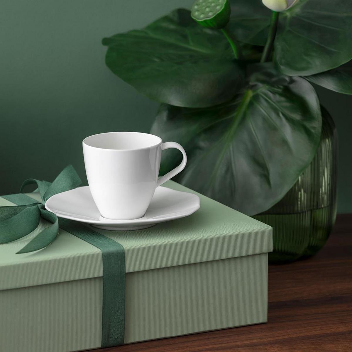 KAFFEEUNTERTASSEN Pura weiß ø 15,6 cm 6er Set - Weiß, Keramik (15.6cm) - Villeroy & Boch