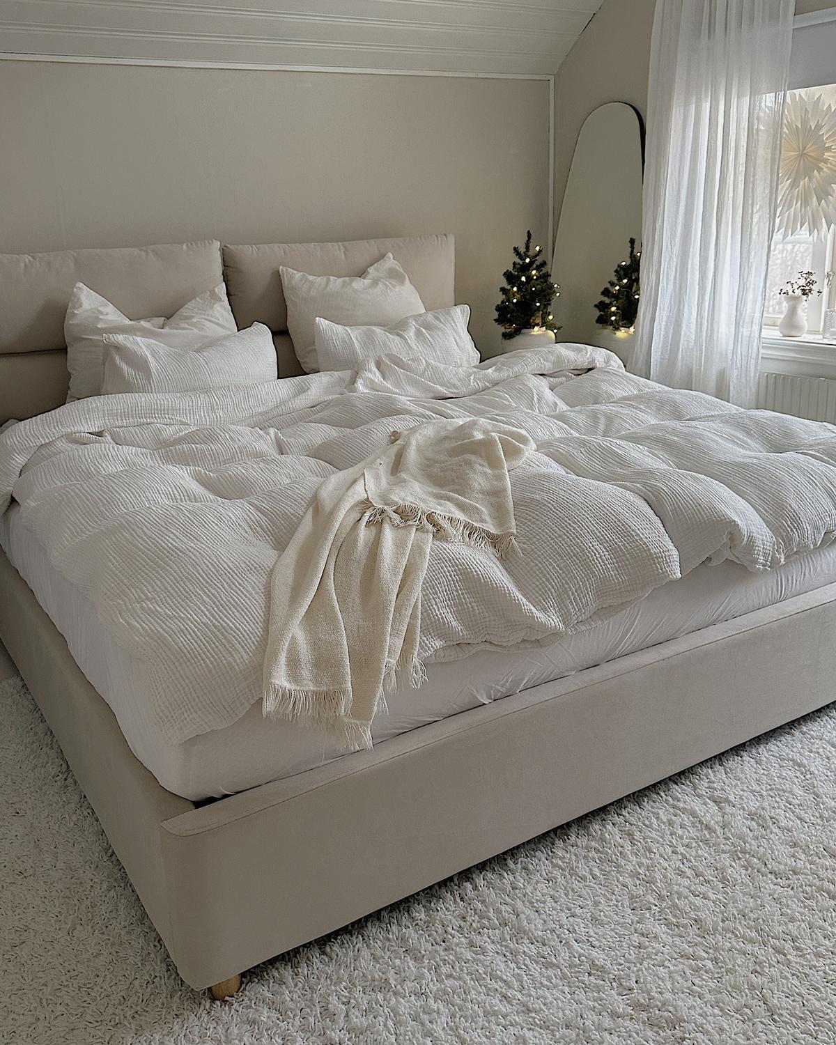 POLSTERBETT 140/200cm Helles Beige Batilly - Beige, Textil (140/200cm) - Beliani