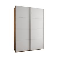 SCHWEBETÜRENSCHRANK 245,5/170/64 2-türig - Silberfarben/Weiß, Holz/Metall (170/245/64cm) - Abiks Möbel