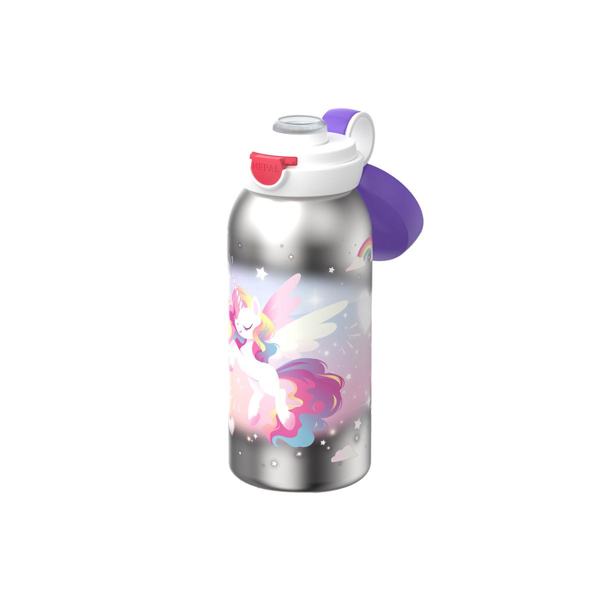 ISOLIERFLASCHE MIT KLAPPDECKEL Campus Unicorn Glow 500 ml - Lila, Kunststoff/Metall (0.5L) - Mepal