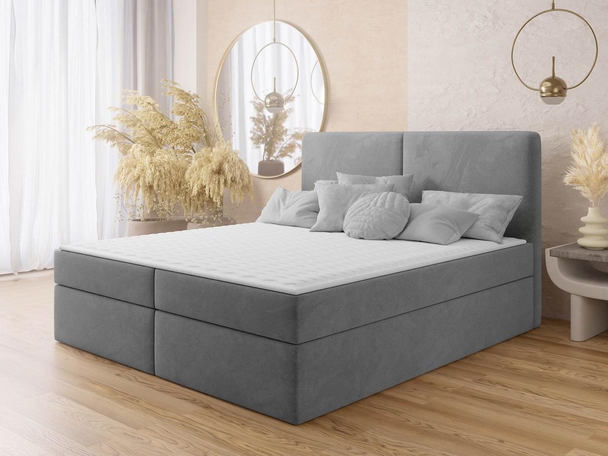 BOXBETT Claire - H3 - Schwarz/Grau, Holz/Kunststoff (160/200cm) - MIRJAN24