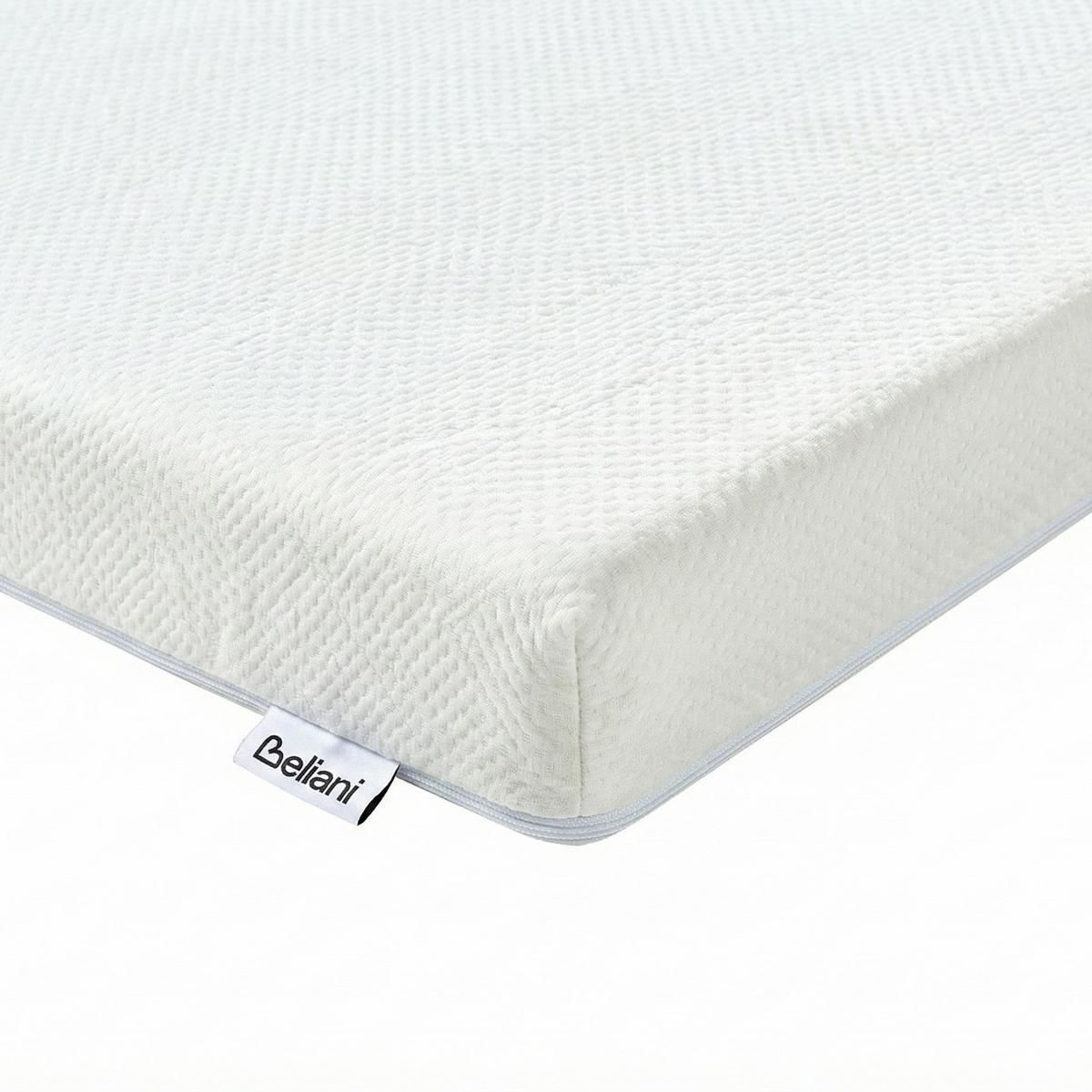BABYSCHAUMSTOFFMATRATZE H2/3 Mittel 60/120 cm Hushy - Weiß, Textil (60/120cm) - Beliani