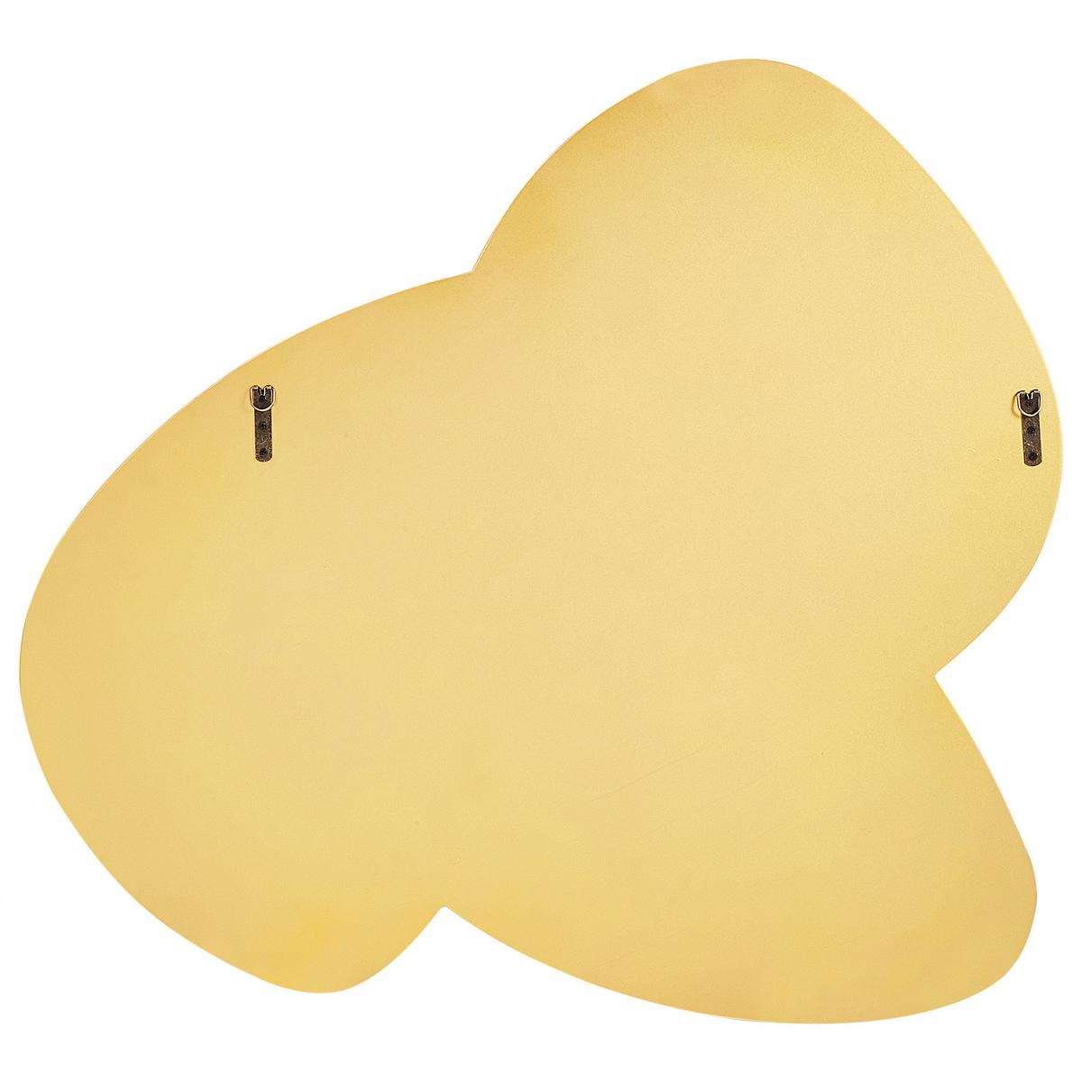 WANDSPIEGEL 99/89 cm Gold Tailly - Blau/Goldfarben, Glas (99/89/2cm) - Beliani