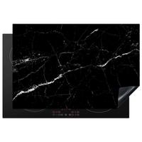 HERDABDECKPLATTE Marmoroptik - Schwarz - Luxus Ceranfeldabdeckung 78x52 cm - Grau, Kunststoff (78/52/0.2cm) - MuchoWow