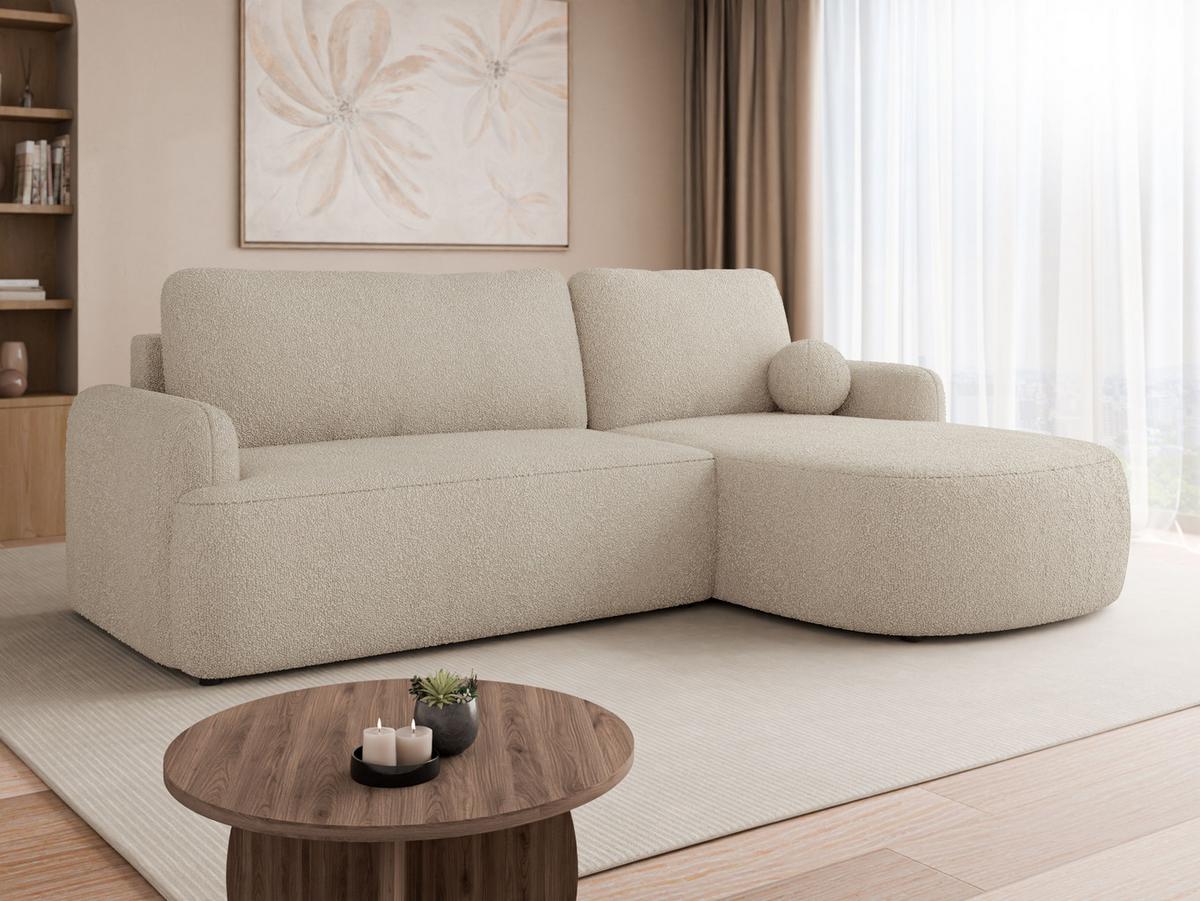 ECKSOFA Loridu Premium, Seite: Rechts - Schwarz/Naturfarben, Holz/Kunststoff (174/250cm) - MIRJAN24