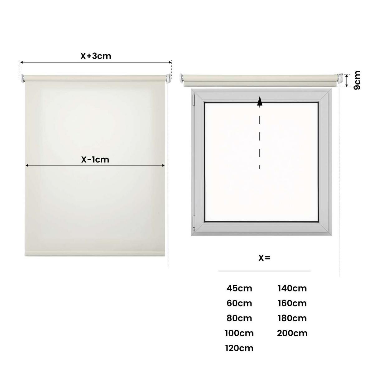 ROLLO Ekrü, 200 cm x 250 cm - Beige, Kunststoff (200/250cm) - STORESDECO