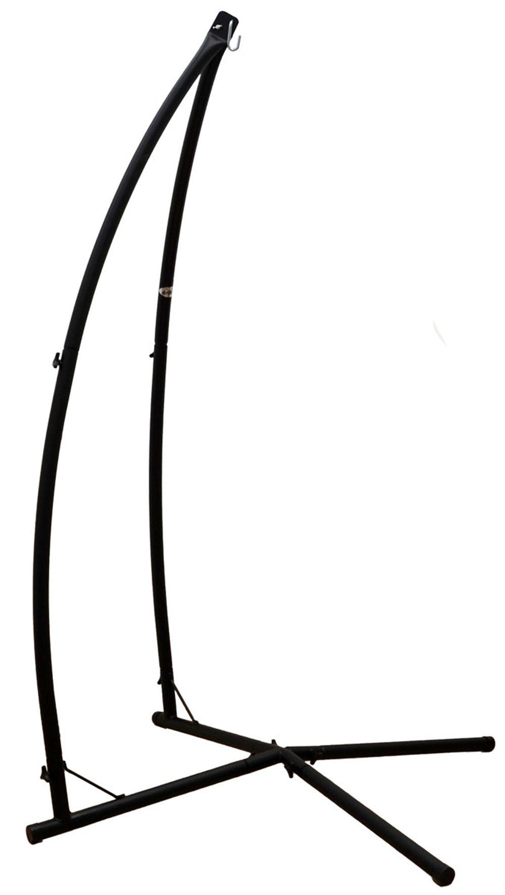 HÄNGESESSELGESTELL bis 120kg, 215cm, Schwarz - Schwarz, Metall (110/110/215cm) - Amanka