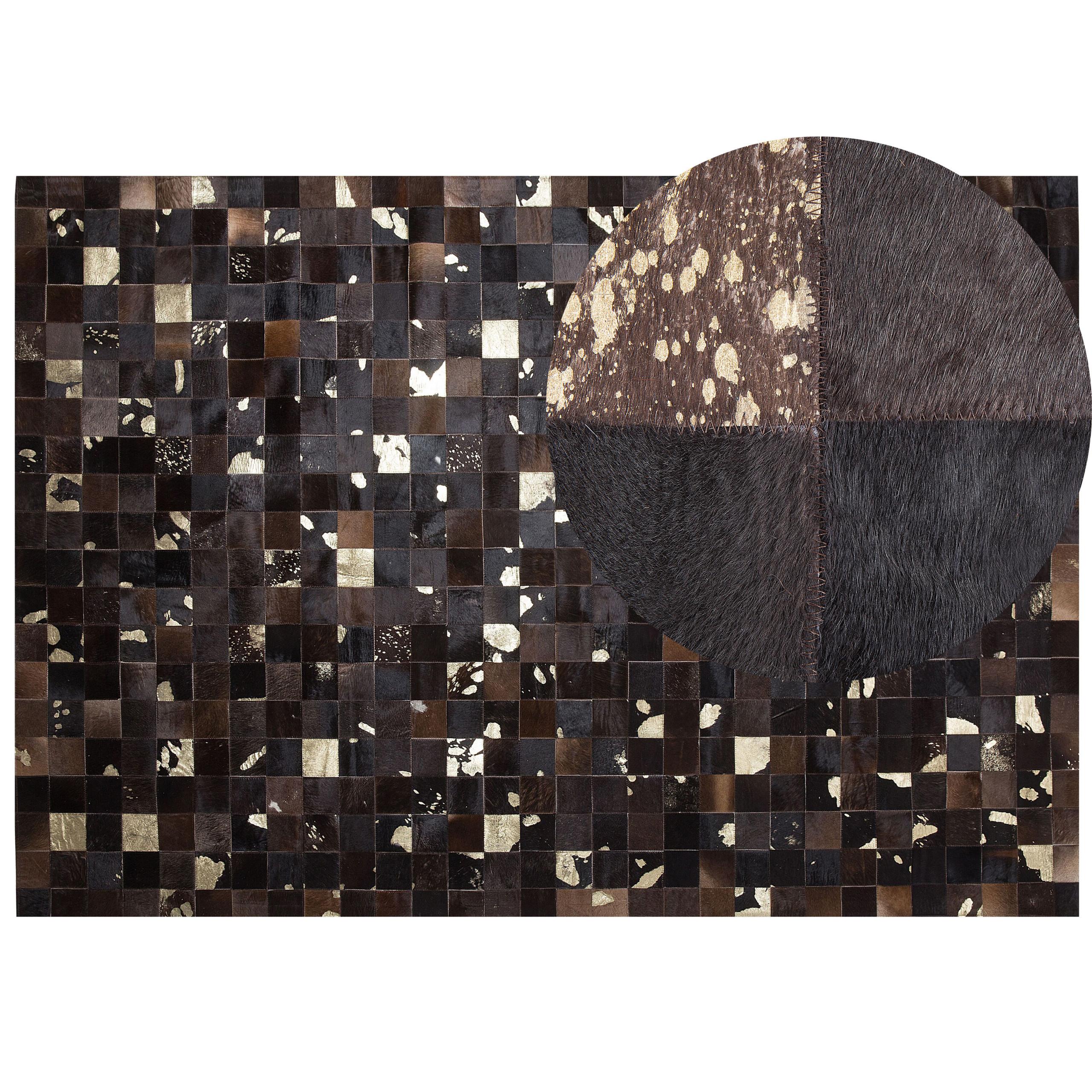 KURZFLOR-TEPPICH Bandirma 230/160 cm - Braun, Fell (160/230cm) - Beliani