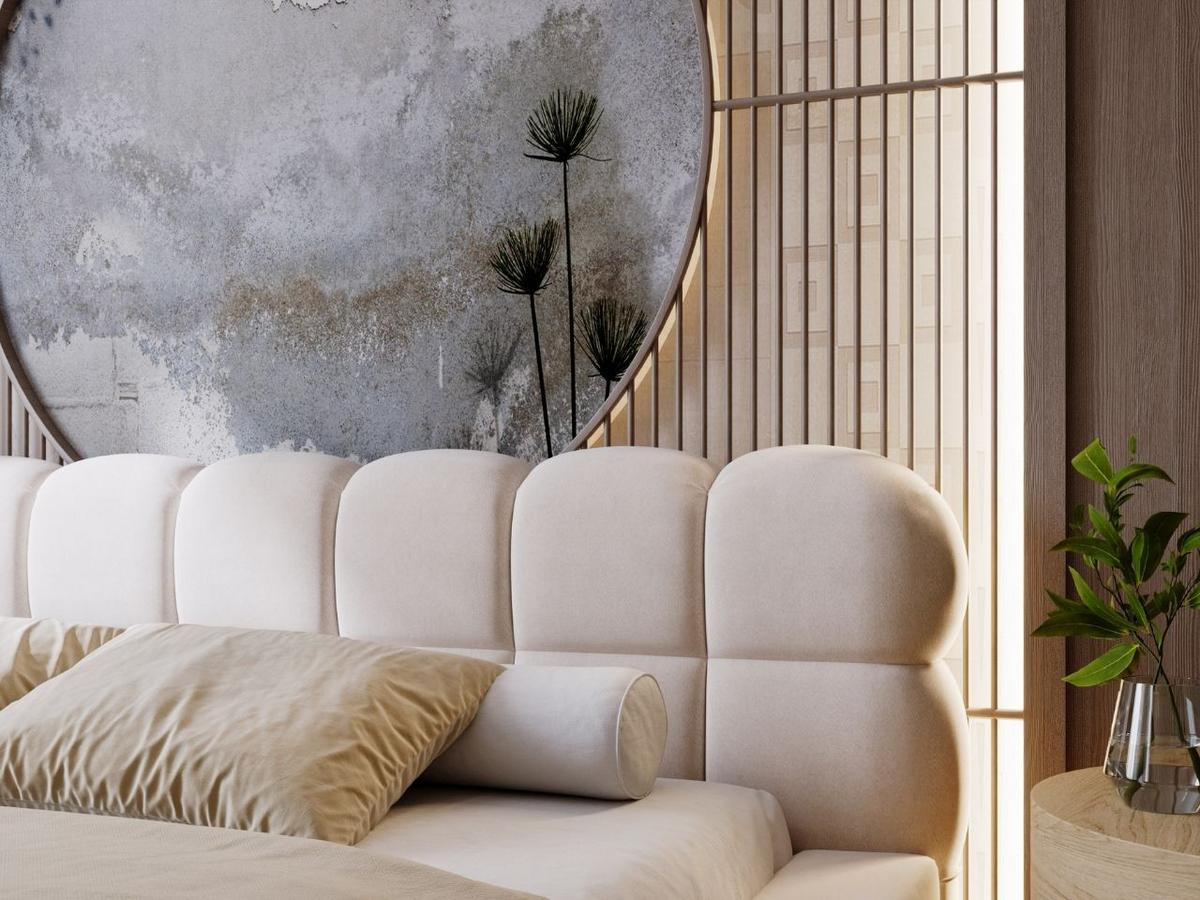 POLSTERBETT Plaza 140x200 Beige - Beige/Naturfarben, Holz/Kunststoff (140/200cm) - Graingold