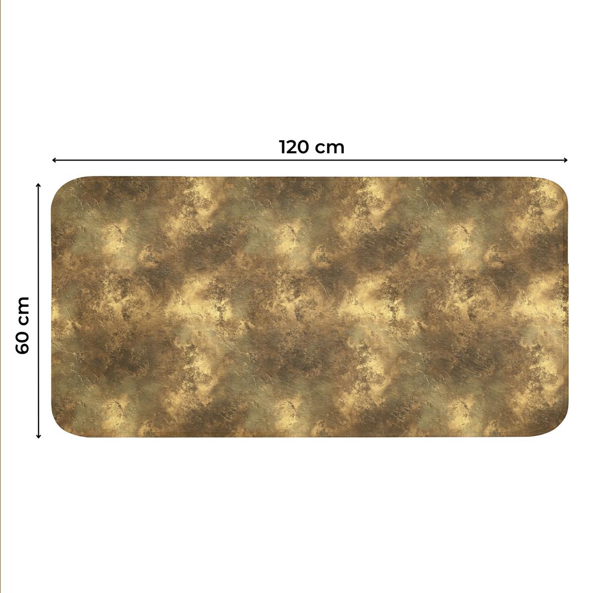 WC-VORLEGER Antik - Metallic-Look - Gold WC Teppich 120x60 cm - Goldfarben, Textil (120/1cm) - OnlyWow