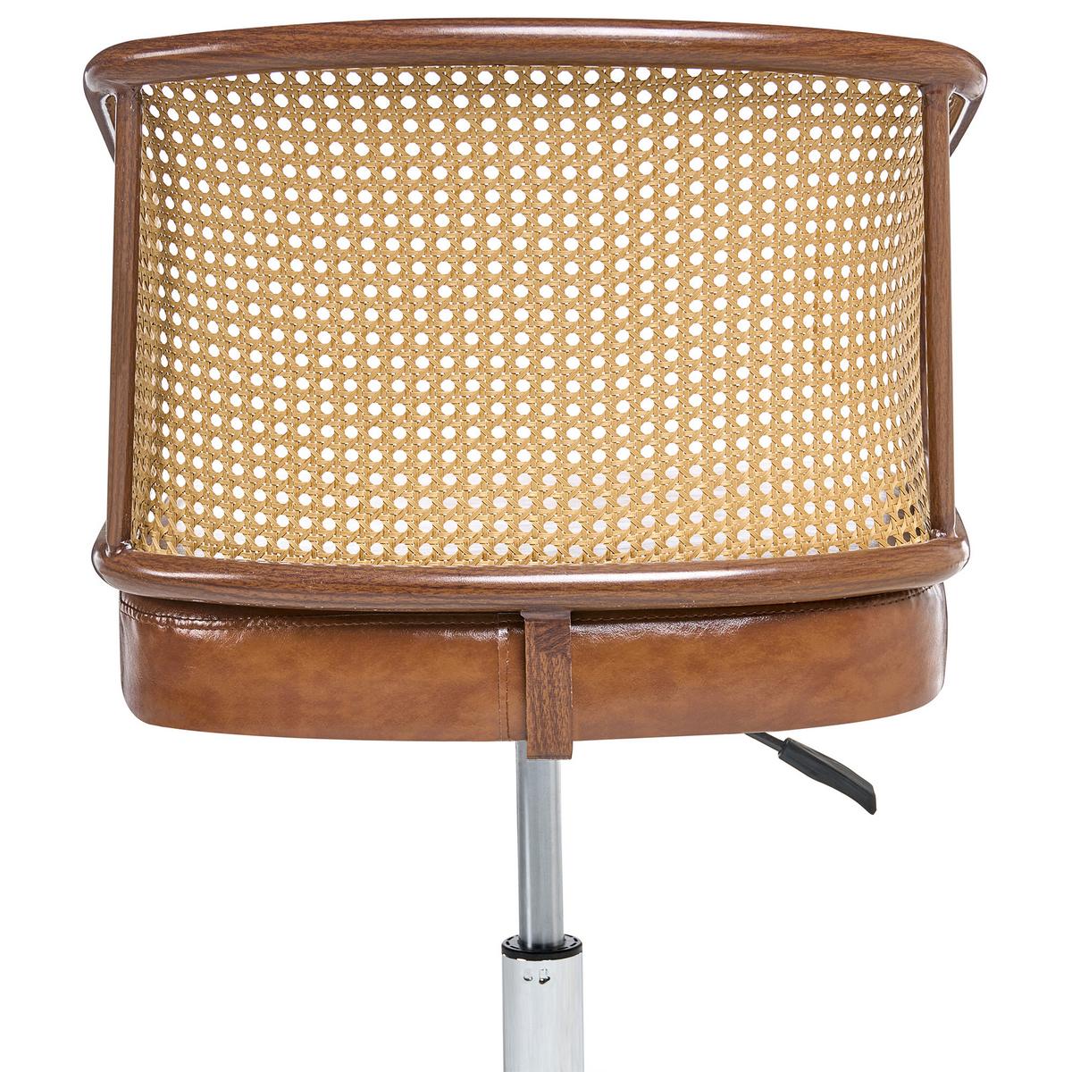 SCHREIBTISCHSTUHL Kunstleder Braun Tucson - Braun, Kunststoff (50/75/50cm) - Beliani