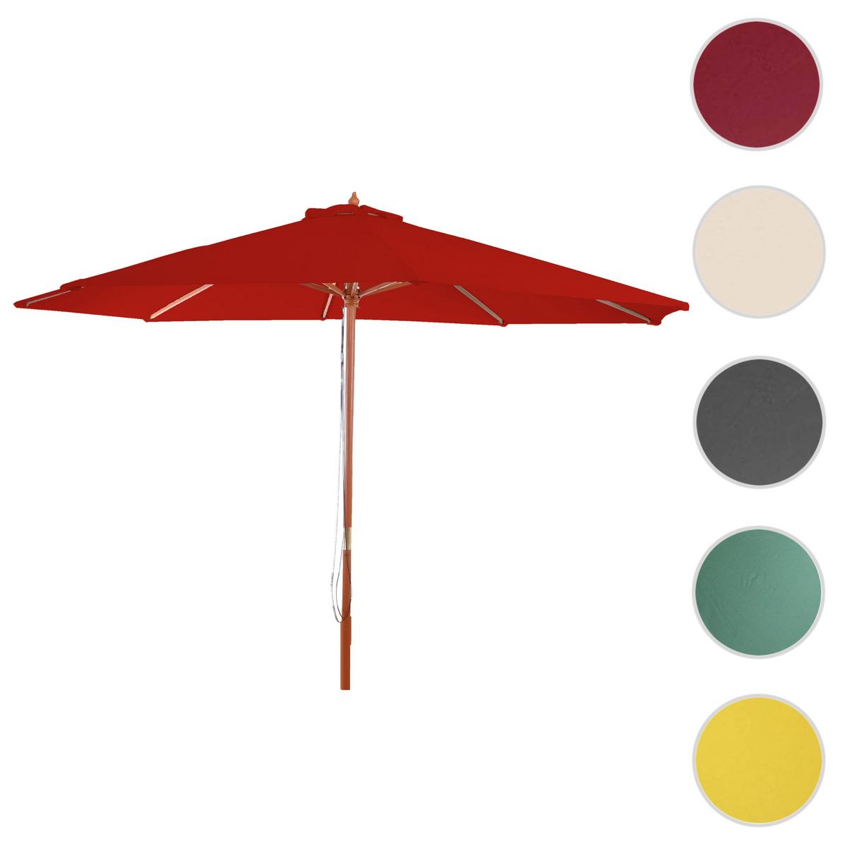 SONNENSCHIRM Rot - Rot, Holz (300/300cm) - MCW