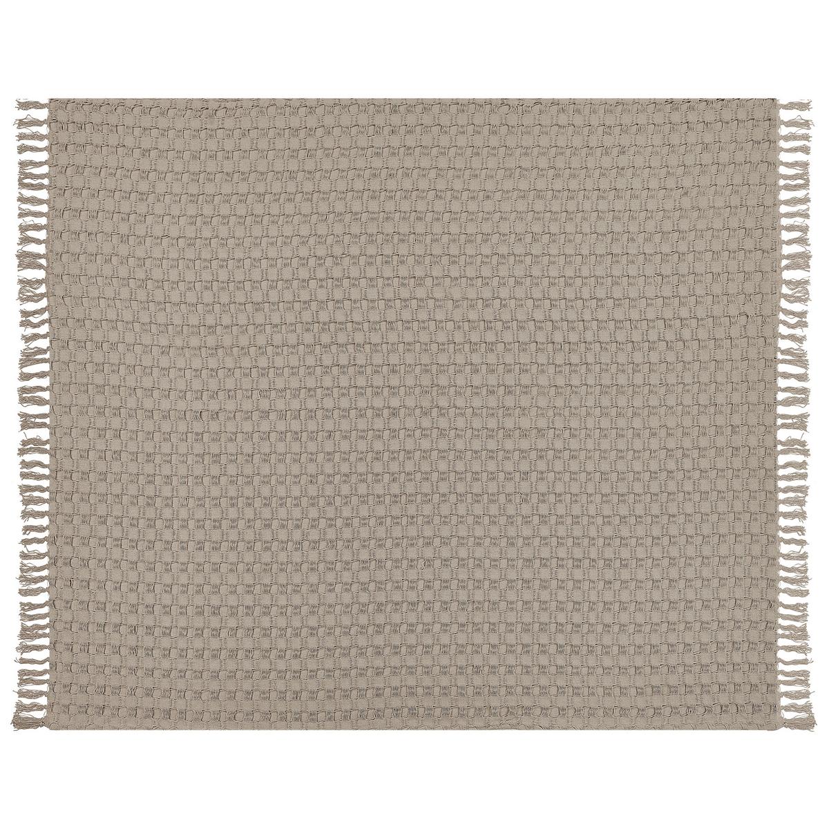 TAGESDECKE Grau 200 x 220 cm Bere - Ecru, Textil (200/220cm) - Beliani