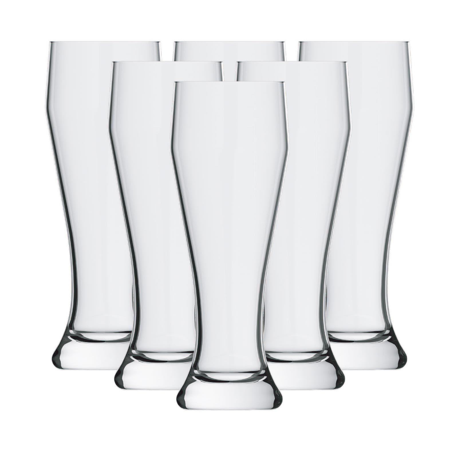 WEIZENBIERGLÄSER Ranft transparent 0,5 l 6er Set - Transparent, Glas (0.5L) - Rastal
