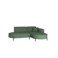 ECKSOFA Valencia Xs - Grün, Holzwerkstoff/Textil (236/165cm) - Fun Möbel