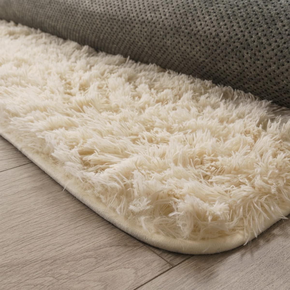 HOCHFLORTEPPICH, einfarbig, aus Polyester, Elfenbein, 60 x 100 cm - Champagner, Textil (100/60cm) - KADIMA DESIGN