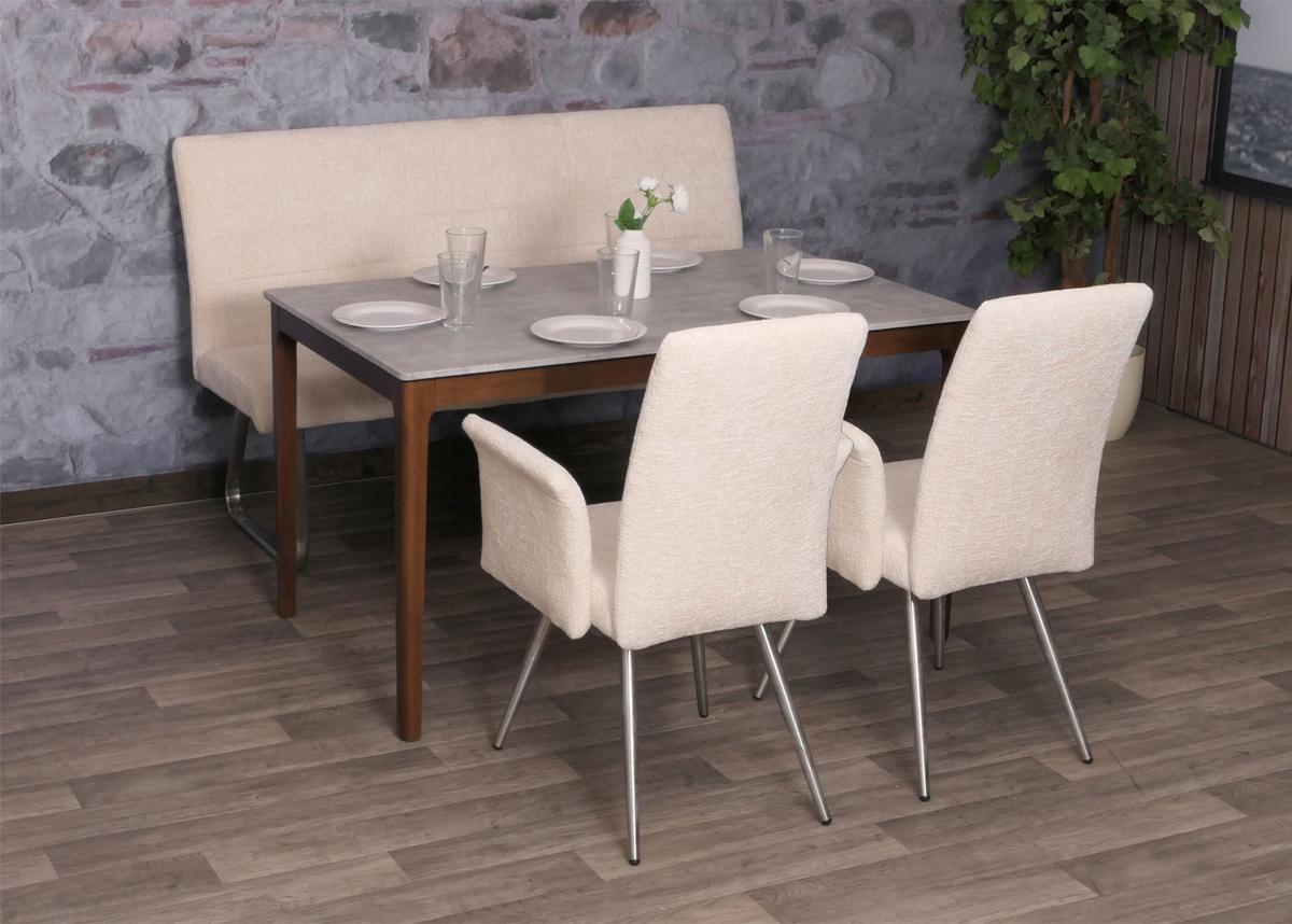 ESSZIMMER-SET Beige 3er-Set - Beige, Textil (160/100/65cm) - MCW