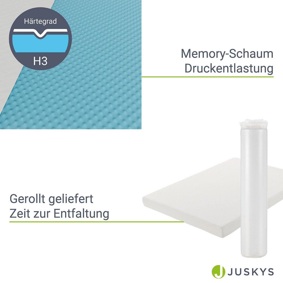 KALTSCHAUMMATRATZE 90x160 cm - Weiß, Textil (90/200cm) - Juskys