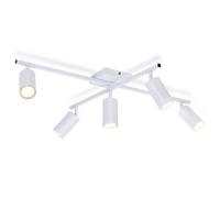 DECKENSTRAHLER Berlinchen 5-flammig 77.5/57.5/21 cm - Weiß, Metall (77.5/57.5/21cm) - Nettlife