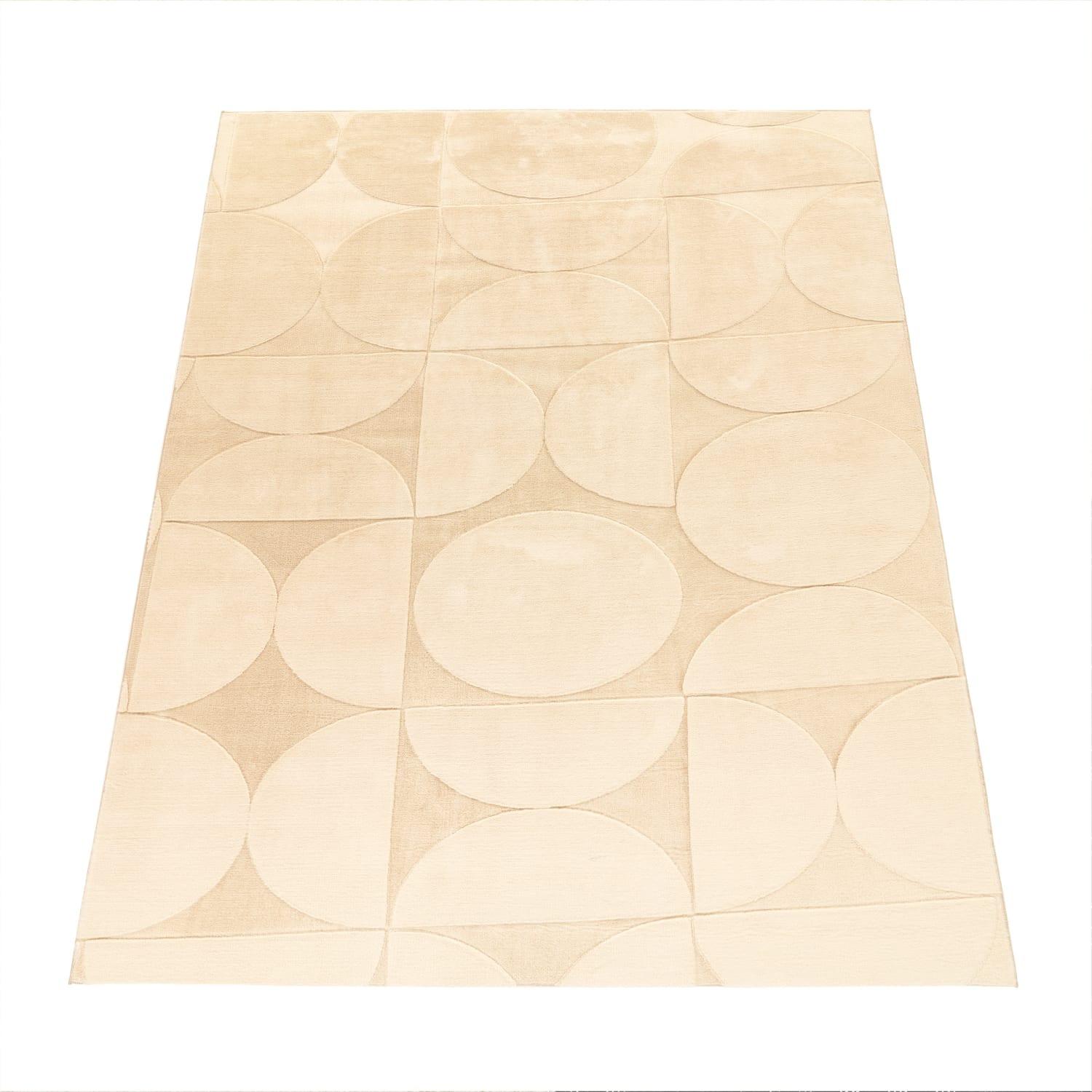 KURZFLORTEPPICH, mit Struktur, aus Polyester, Florhöhe 10 mm, Beige, 160 x 220 cm - Beige, Textil (160/220cm) - KADIMA DESIGN