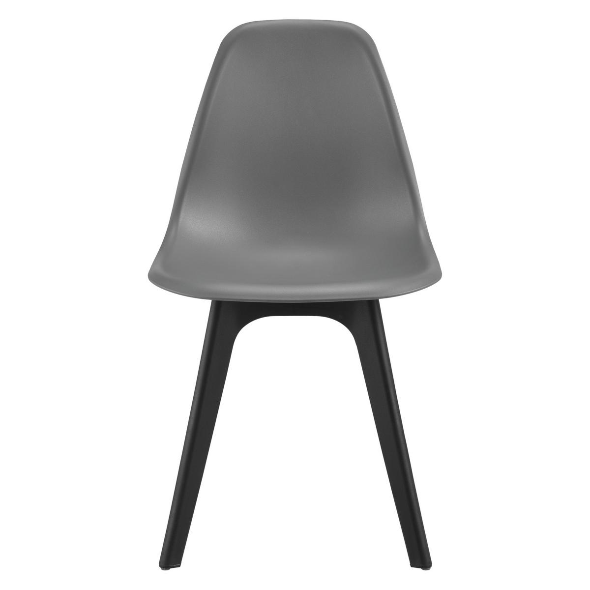 ESSGRUPPE 5 TLG. - Schwarz/Grau, Holzwerkstoff/Kunststoff (120/75/60cm) - [en.casa]
