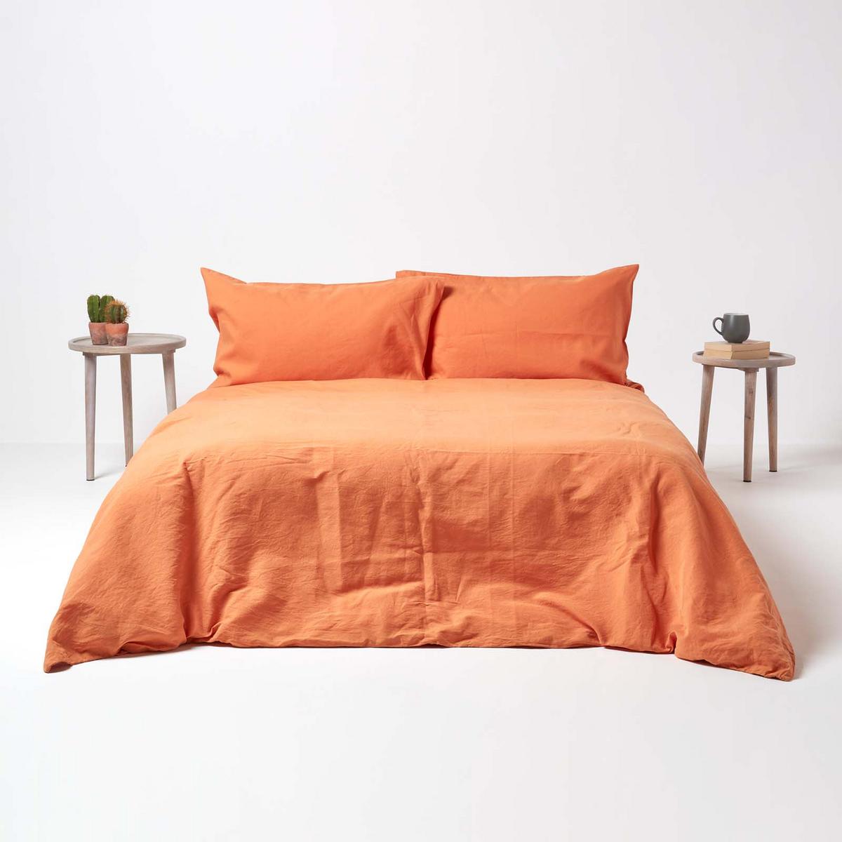 KISSENBEZUG Leinen - Orange, Textil (48/74cm) - Homescapes