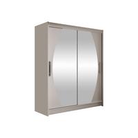 SCHWEBETÜRENSCHRANK Westa VIII - Kaschmir/Silberfarben, Holzwerkstoff/Metall (150/200/58cm) - MIRJAN24