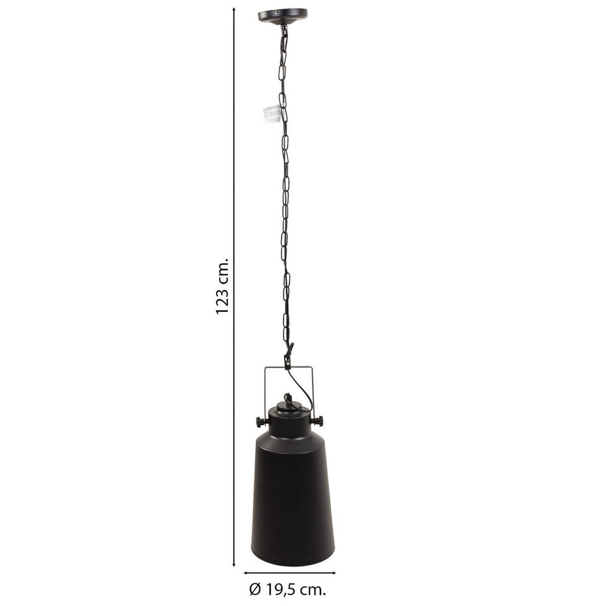 LAMPE aus Metall, schwarz, 20x34cm - Schwarz, Metall (19.5/19.5/34cm) - Wanderlust