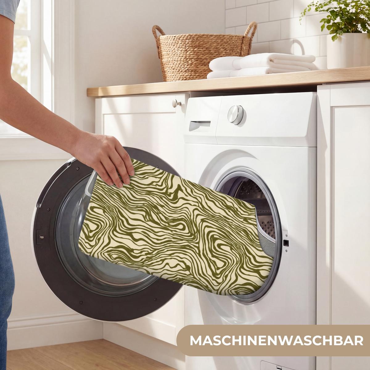 WC-VORLEGER Abstrakt - Marmor - Grün Toilettenvorleger 55x60 cm - Dunkelgrün, Textil (55/1cm) - OnlyWow