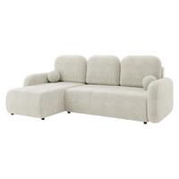 ECKSCHLAFSOFA Gizefa - Creme/Schwarz, Holz/Kunststoff (233/147cm) - MIRJAN24