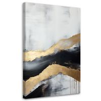 WANDBILD goldene abstraktion - Goldfarben, Textil (40/60cm) - Feeby