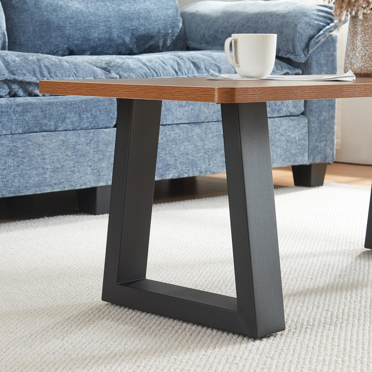 TISCHGESTELL-SET 2 TLG. Marstal - Schwarz, Metall (40/42/8cm) - [en.casa]