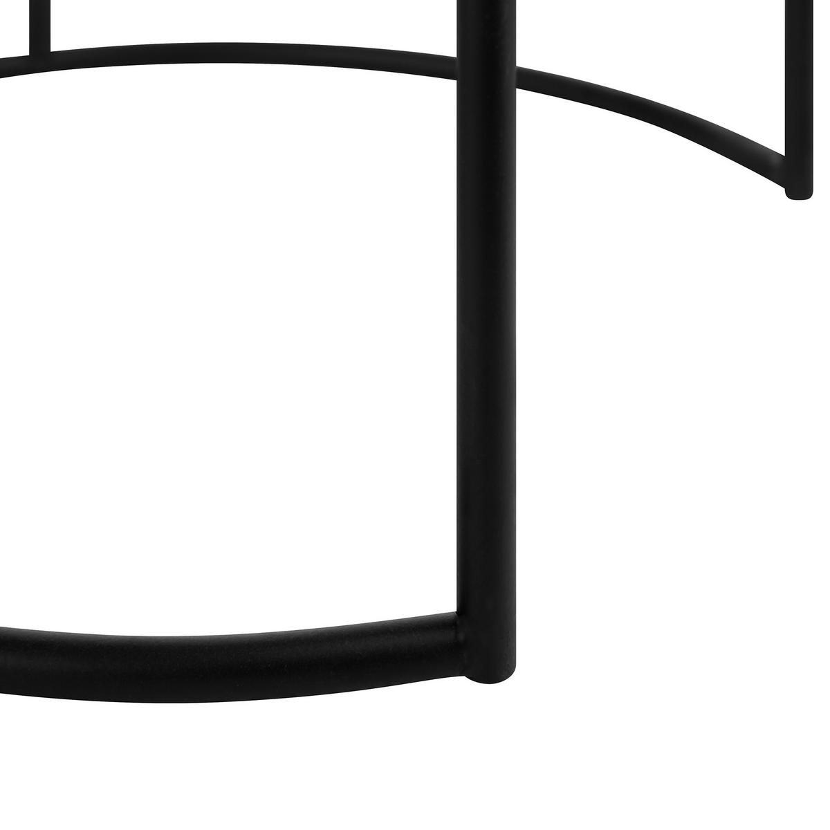 BEISTELLTISCH 2er-Set Rund Schwarz Twins - Schwarz, Metall (40/40/45cm) - Beliani