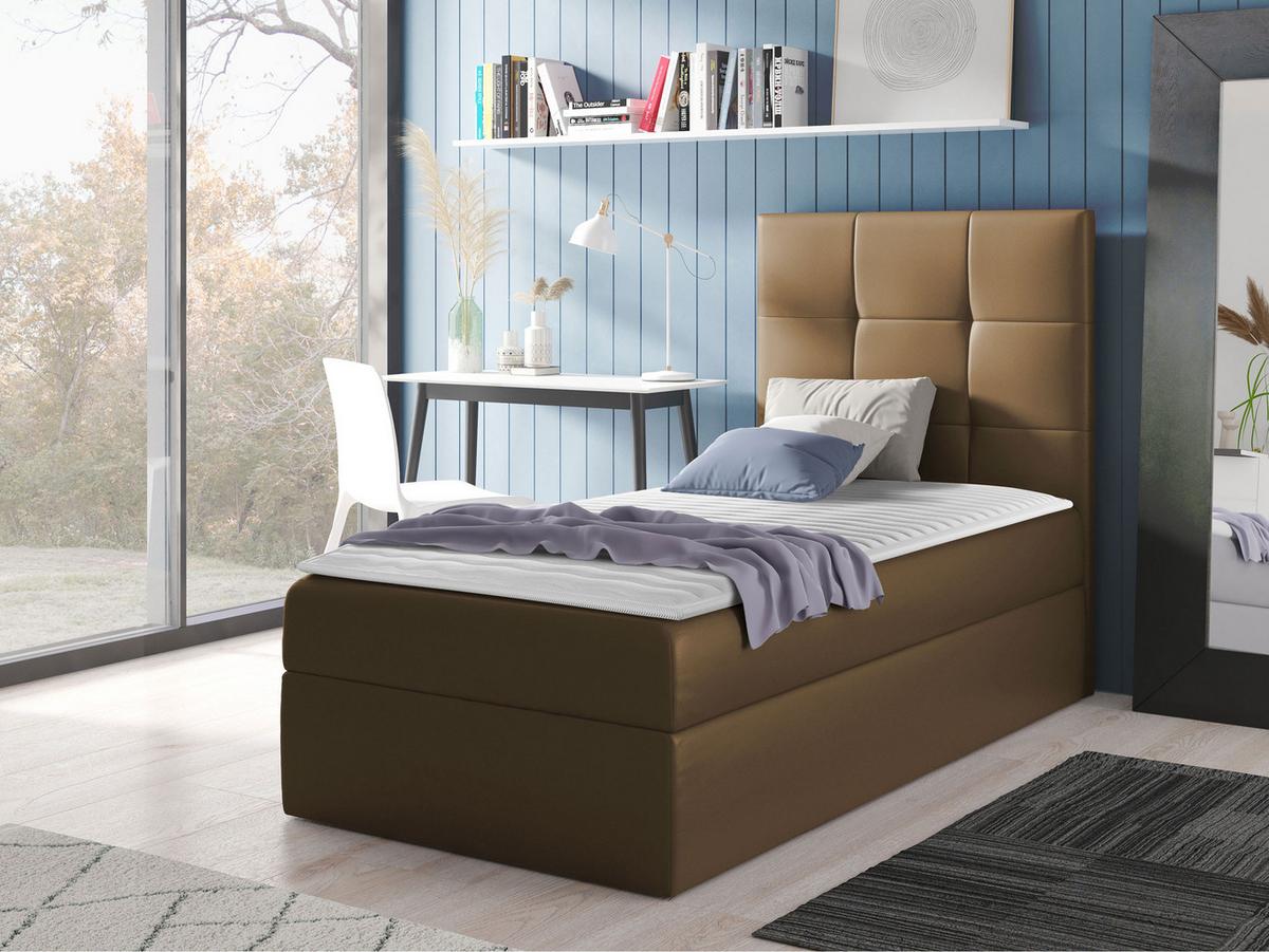 BOXBETT Mini 2, Seite zum Öffnen des Bettkastens: Rechts - H3 - Braun, Holz (90/200cm) - MIRJAN24