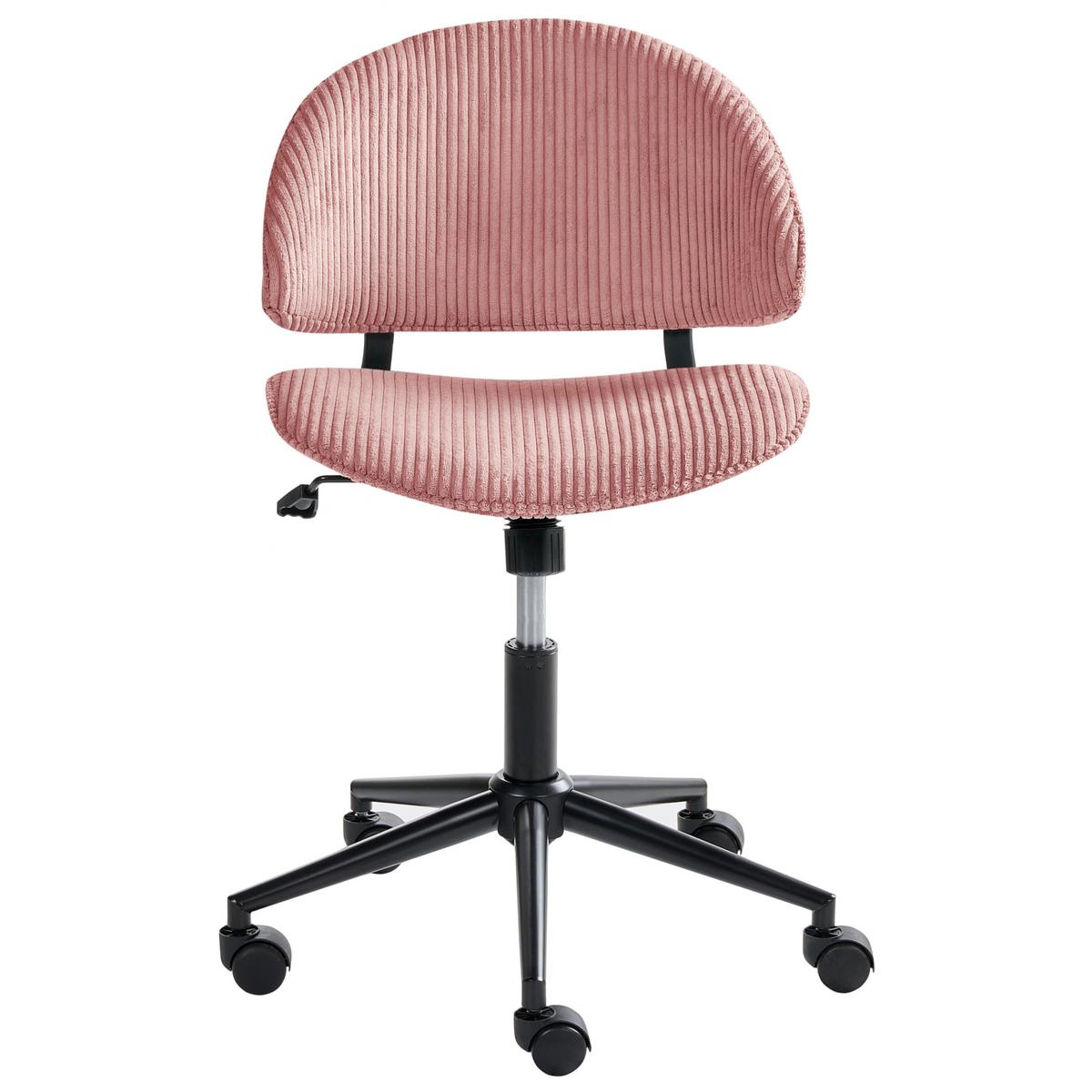 BÜROSTUHL Cord Rosa Kiana - Pink, Textil (55/74/55cm) - Beliani