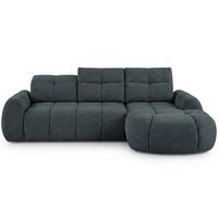 ECKSOFA Sorel Mini mit Automatisch verstellbarer Sitztiefe und Kopfstützen, rechts, Dunkielgrau - Dunkelgrau, Textil (275/190cm) - Beautysofa