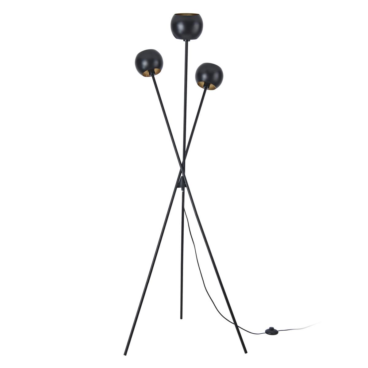 STEHLEUCHTE Nykvarn - Schwarz, Metall (58/58/161cm) - lux.pro