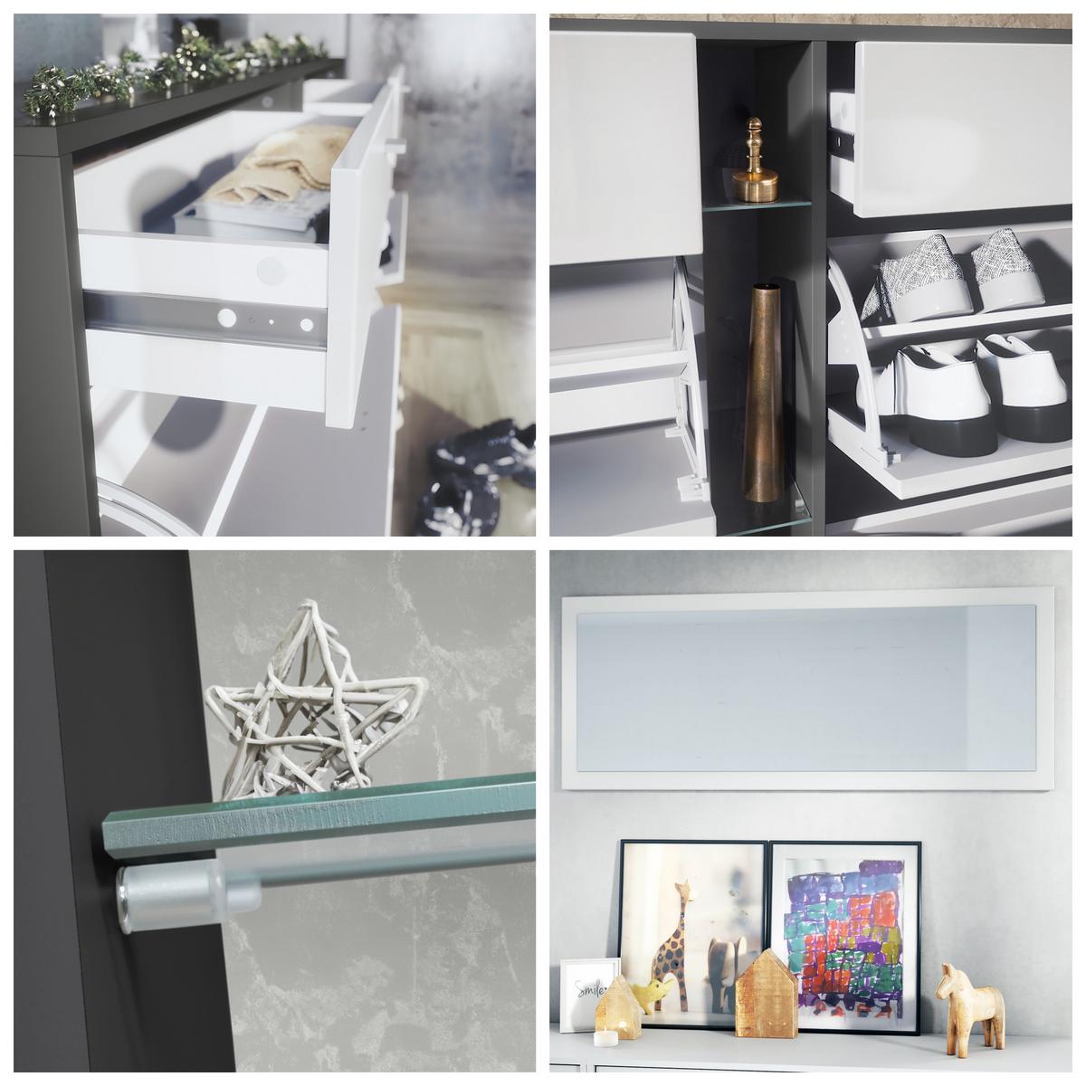 GARDEROBE Orlando Avola-Anthrazit - Anthrazit, Holzwerkstoff (215/210/28cm) - Vladon