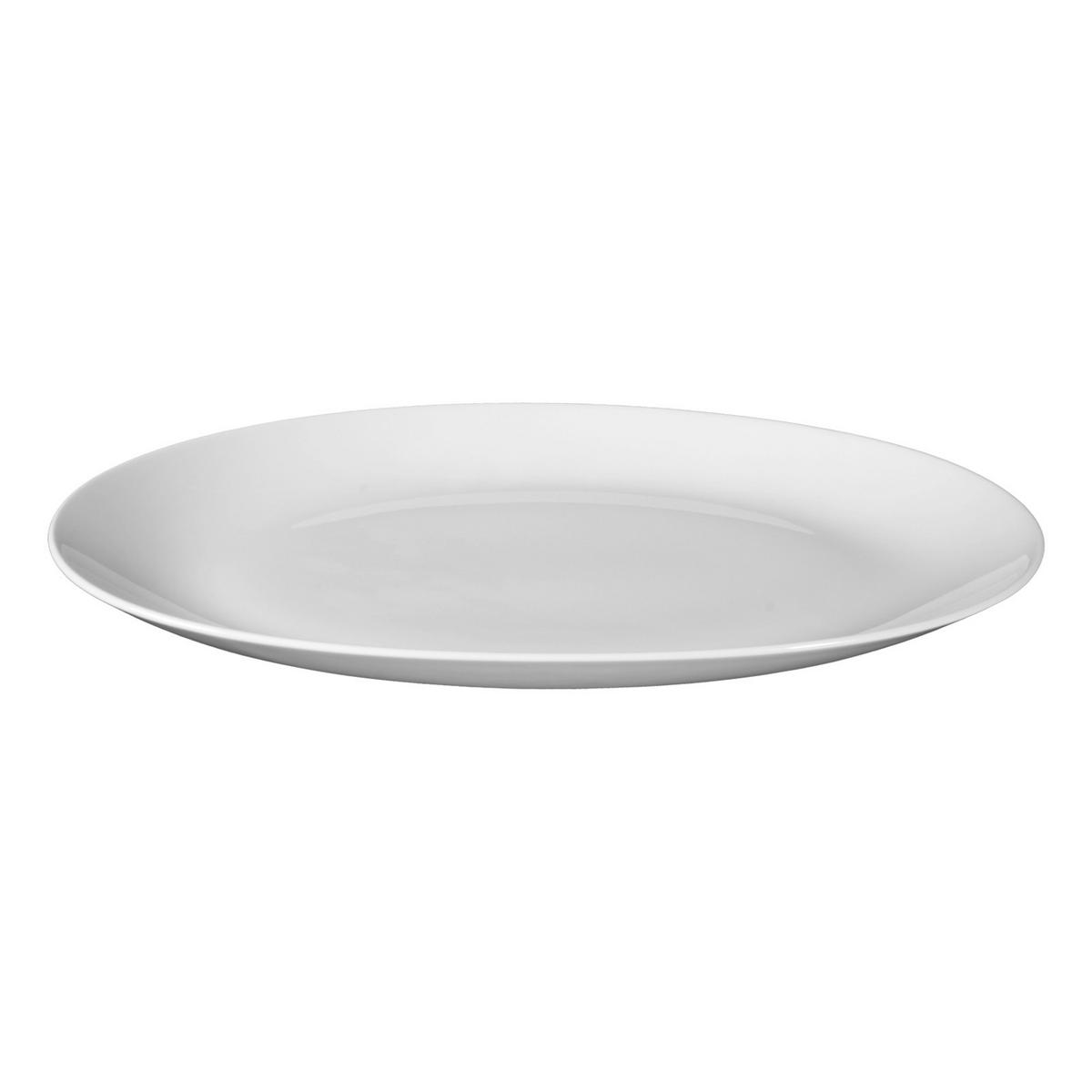 SERVIERPLATTE Rondo/Liane weiß 38,4 x 26,3 cm - Weiß, Keramik (26.3/3.5/38.4cm) - Seltmann Weiden