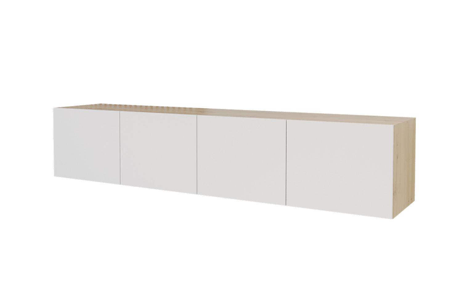 LOWBOARD ELIO-W 2x100x40x40 cm - Artisan / Weiß - Eiche Artisan, Holzwerkstoff (200/40/40cm) - ALTDECOR