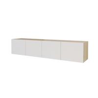 LOWBOARD ELIO-W 2x100x40x40 cm - Artisan / Weiß - Eiche Artisan, Holzwerkstoff (200/40/40cm) - ALTDECOR