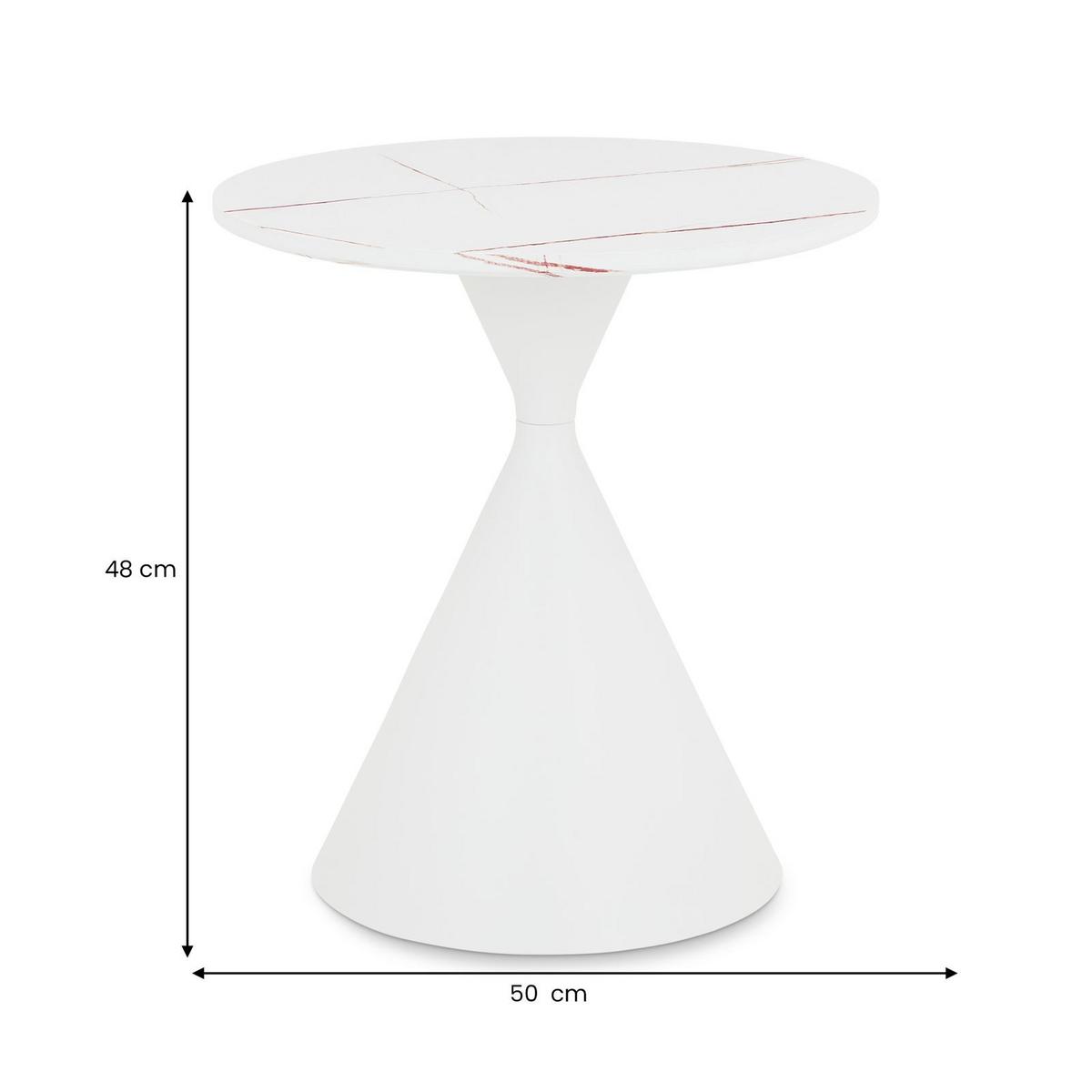 COUCHTISCH ISOMA weiß - Weiß, Holzwerkstoff (50/50/55cm) - IDIMEX