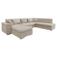 WOHNLANDSCHAFT Niko Bis, Seite: Links - Champagner, Holz/Textil (348/76/205cm) - MIRJAN24