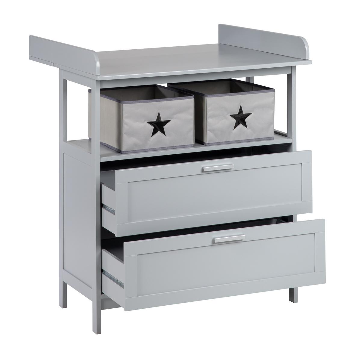 BABYZIMMER-SET Hamburg mit Schubladen 2-teilig - Taupe, Holzwerkstoff (66/76/123cm) - Roba