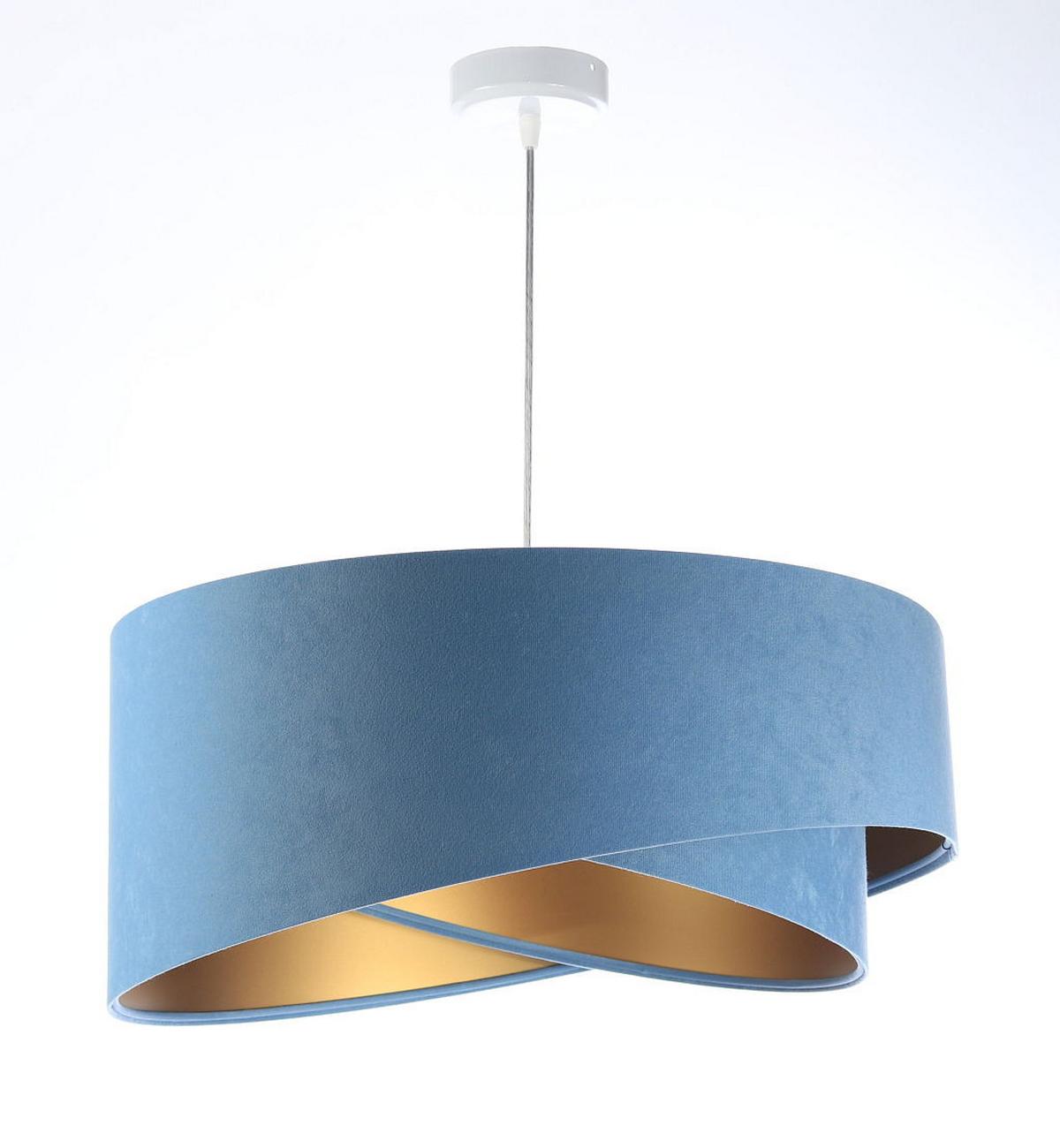 HÄNGELEUCHTE Blau 50/23 cm - Goldfarben, Kunststoff (50/1.3/23cm) - ONZENO