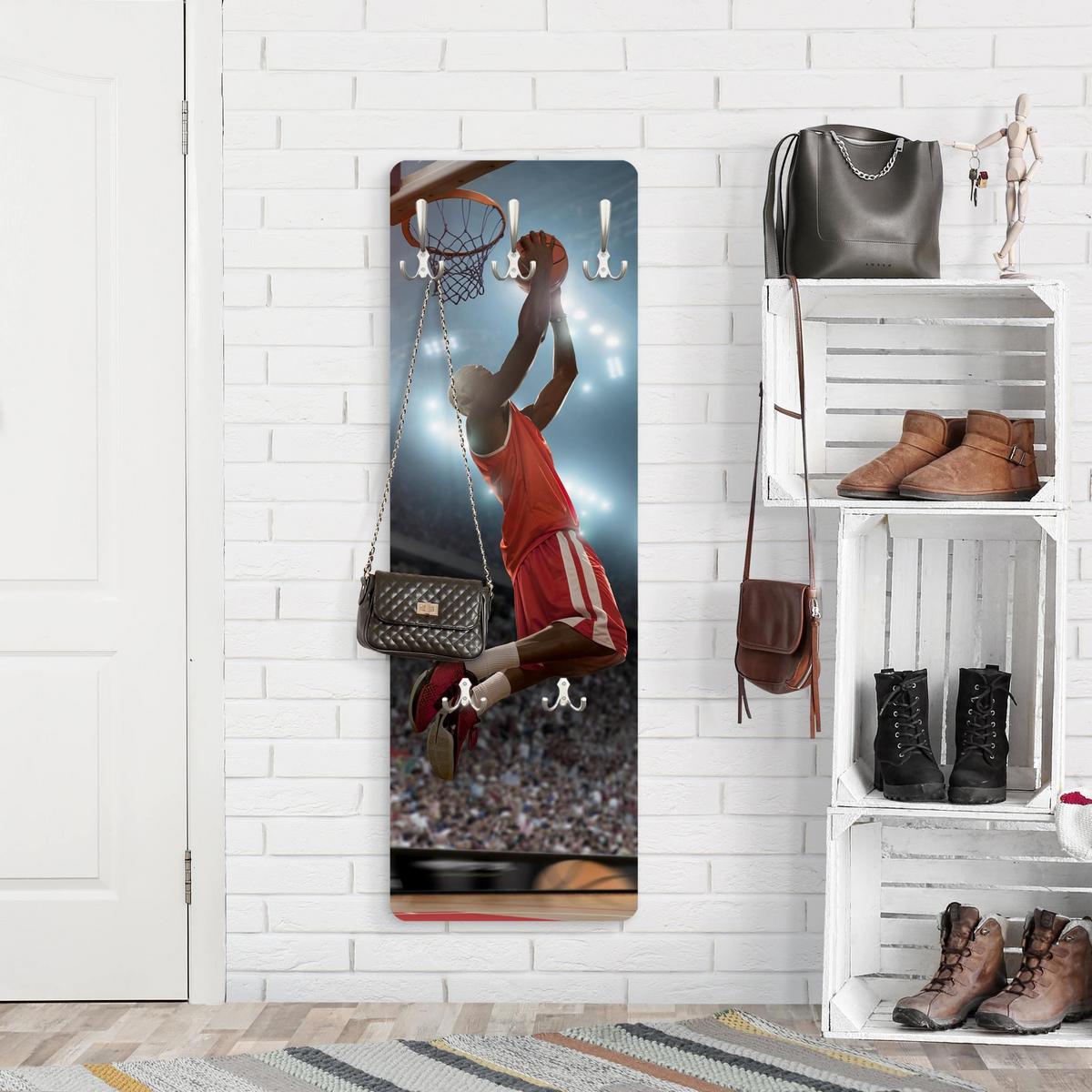WANDGARDEROBE - Dunkin 34/105 cm - Multicolor, Holzwerkstoff (34/105/1.6cm) - Bilderwelten